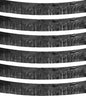 6 Pack Black Total 60 Feet Foil Fringe Garland Metallic Tinsel Banner Wall Hanging Drapes Parade Float Skirting Decorations for Trailer Mardi Gras Party Birthday Wedding (Black)