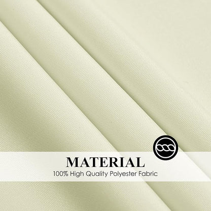 Round Tablecloth 6 Pack 90 Inch Ivory Tablecloths Washable Decorative Linen Polyester Table Clothes Cover for Dining Table Banquets Buffet Parties and Wedding