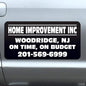 Vehicle Magnets Sign with Custom Lettering 12" X 24" (Set of 2) -Landscape, Construction, Handy Man, Plumbing, car Repair Shop-Black