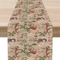 Rustic Woodland Table Runner, Farmhouse Forest Animals Country Lodge Wild Animals Fox Rabbits Table Center Decor for Home Kitchen Dining Patio Holiday Party Indoor Table Decorations, 13"x36" Inch
