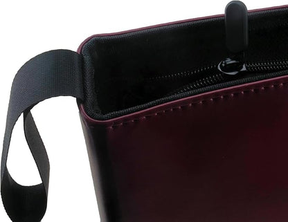 Ursae Minoris 3 D-Ring Large Format Zipper Binder for Up to 600 Sports/Trading Cards - Burgundy