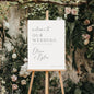 Welcome Wedding Sign Personalized, Modern Elegant Wedding Sign Decorations Signage 12" X 18" (Small), 27" (Medium), 36" (Large), Plastic, Modern, Pole Mount, Weather