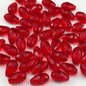 50pcs 10x15mm Teardrop Crystal Glass Beads for Jewelry Making, Faceted Vertical Hole Teardrop Glass Spacer Beads for Wind Chimes Bracelet Earring Necklace DIY Craft(Red)