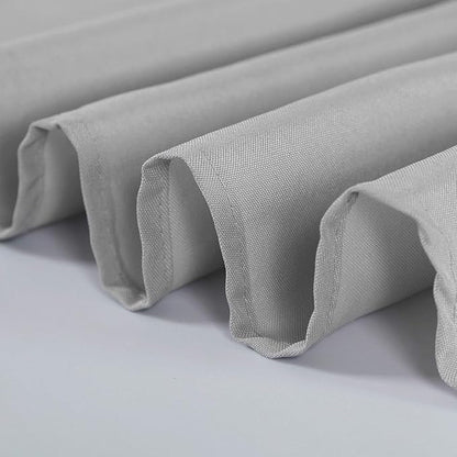 90 inch Round Tablecloth Washable Polyester Table Cloth Decorative Table Cover for Wedding Party Dining Banquet（90 inch,Silver）