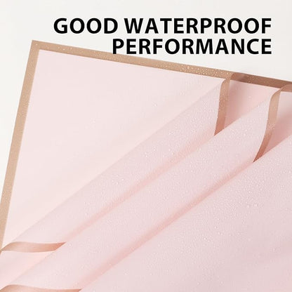 NESCCI 20 Sheet Flower Wrapping Paper - Waterproof Floral Bouquet Wrapping Paper, Florist Supplies Packaging Paper for Wedding Birthday Gift DIY (Pink)