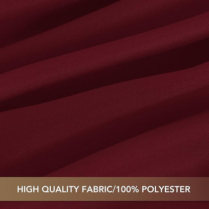 sancua Square Tablecloths 54x54 Inch Burgundy - Fabric Table Cloth for Square or Round Tables, Washable Polyester Table Cover for Christmas Dinner, Holiday Party, Decorative Display Tables