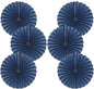 Blue Party Decorations,Blueberry Party Decorations Decorations Party Paper Fans Bulk 16in,Graduation Decoration Classroom Decor, Western Themed Party Decorations 30 Color DIY Set （Deep Blue）