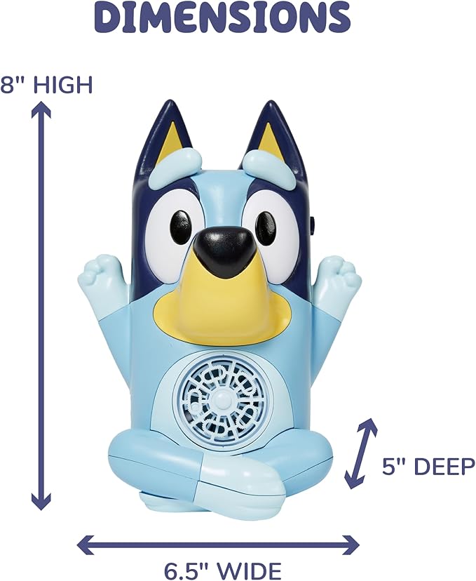BLUEY NO Spill Musical Bubble Machine | Bubble Toy for Baby, Toddlers and Kids | Amazon Toys Exclusive with 16 oz of Extra Bubble Solution (Bubble Solution Bottle Colors Will Vary)