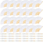24 Pieces White Hand Held Bamboo Folding Fans Paper Fans Handheld for Women Foldable Girls Wedding Decoration Church Home Party Favors Summer