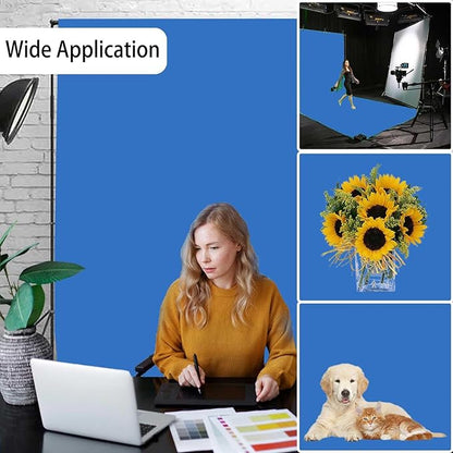 Royal Blue Photo Backdrop, Photo Booth Portrait Photography Backdrops, Studio Blue Screen for Photoshoot Streaming Video Shooting 8FTx10FT