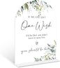 Greenery Wedding Memorial Sign, 6 x 8 Inch White Arch Acrylic Wedding Sign with Holder, Wedding Sign for Ceremony and Reception, Wedding Decoration, Wedding Supplies - LY10