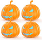 Fog Machine with LED RGB Lights, 800W Halloween Fog Machine with Remote Control, Pumpkin Smoke Machine 12 Colors Lighting Effect for Halloween Band DJ Show Club Outdoor Camping, 4 Pack