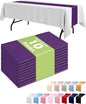 Pureegg Purple Plastic Table Runners - 10 Pack, 14'' x 108'', Water Resistant & Disposable Centerpiece Decorations for Table Cloth, Wedding, Birthday, Holiday, Baby Shower, Party, Home Decor