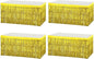 4 Pack Metallic Foil Fringe Tinsel Table Skirts,29x108 Inch Party Disposable Table Skirt Banner for Hotel Banquet Parade Floats Mardi Gras Holiday Birthday Wedding New Year Party Decoration(Gold)