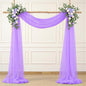 Lavender Purple Arch Draping Fabric for Wedding, 60" x 26Ft Chiffon Drapery Fabric Drapes Backdrop for Wedding Ceremony Baby Shower Bridal Shower Decoration(1 Panel)