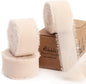Ribbli Champagne Ribbon 1 Inch x 3 Rolls Total 24 Yards Nude Handmade Fringe Chiffon Silk Ribbon for Wrapping Wedding Invitations Bridal Bouquets DIY Crafts Home Decor