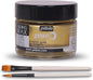 Pebeo Gilding Wax 30ml – Empire Gold Gilding Wax for Crafting, Antiquing Wax for Crafts and Professional Finish – Gilding Wax for Wood, Metal, and More Bundled with Moshify Application Brushes