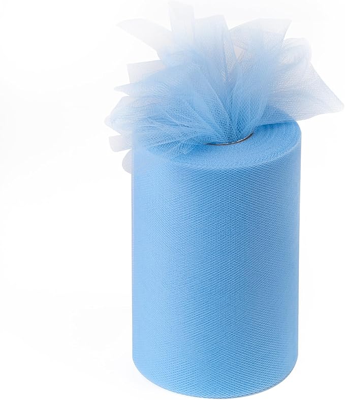 Peachy Tulle Fabric Rolls 6 Inch by 100 Yards (300 feet) Tulle Roll Spool Fabric for DIY Tutu Skirt Baby Shower Birthday Party Wedding Decorations Christmas Craft Supplies (Peachy)