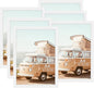 KTKDE A4 Picture Frame White set of 6 with Shatter-Resistant Glass - 8.3x11.7 Frame with Engineered Wood - Signature Collection - A4 Frame for Tabletop and Wall Home Decor best gift