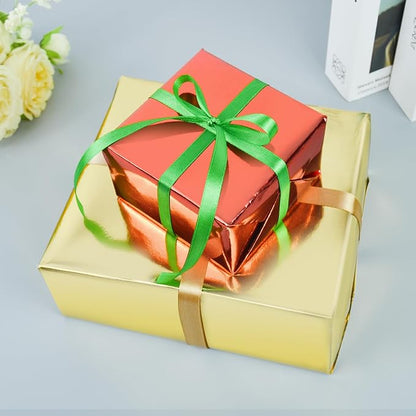 KMER LIFE Metallic Wrapping Roll (Gold) - 17 x 394 Inch, Premium Gift Wrapping for Birthday, Wedding, Christmas, Parties