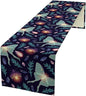 Moth Table Runner, Retro Boho Aesthetic Blue Moth Magic Table Runner for Home Kitchen Dining Party Indoor Outdoor Decoration 13x70 Inch