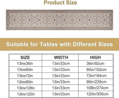 Farmhouse Vintage Flower Table Runner Morris Floral Farmhouse Rustic Coffee Kitchen Home Dining Party Table Decor 13x90in
