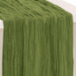 1 Pack Olive Green Cheesecloth Table Runner 35x120 Inch 10Ft Rustic Gauze Cheese Cloth Table Runner Sheer Cheesecloth Table Runners for Wedding Party Bridal Shower Decoration