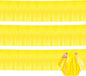 3 Pack 10 Long Yellow Metallic Foil Fringe Garland Wall Hanging Tassle Banner, Mother's Day, Easter, Parade Floats, Birthday, Theme Party, Wedding Party Decorations