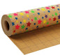 LaRibbons Birthday Wrapping Paper Roll for Kids, 30 Inch x 33 Feet (83 sq. ft. ttl.) Kraft Gift Wrap Paper with Colorful Star Pattern for Baby Shower Holiday Party