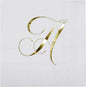 Gift Boutique 100 Gold Letter A Monogram Cocktail Napkins Disposable Paper Pack Elegant Metallic Golden Foil Hand Napkin for Powder Room Wedding Holiday Birthday Party Baby Shower Decorative Towels