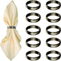 Grey Napkin Rings-10 Pcs Stainless Steel Napkin Rings,Metal Napkin Ring for Table Settings Wedding Christmas Party Dinner Table