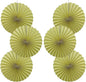 BARTHEW Yellow Hanging Paper Fans,Yellow Accessories Paper Decorations for Party,Color Party Decorations,Bee Themed Classroom Decor,16in Hanging Paper Fans 30 Color DIY Set （Light Yellow）