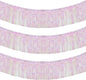 10 Feet by 15 Inch Iridescent White Foil Fringe Garland - Pack of 3 | Metallic Tinsel Banner | Ideal for Parade Floats, Bridal Shower, Wedding, Birthday, Christmas | Wall Hanging Drapes (3)