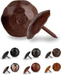 10 Pack 1.25" Round Head Iron Clavos Decorative Nails – Sealed Rusted – Handmade Rustic Round Fasteners for Farmhouse Shutters, Faux Wood, Barn Doors, Shutters, Gates – Ornamental Wood Accent
