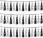 3P Black Silver Foil Fringe Metallic Tassel Streamers Banner Tassel Garland for Parade Floats, Graduation, Wedding, Birthday, Halloween, Christmas, Bridal/Baby Shower Party Decorations