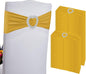 100PCS Spandex Stretch Gold Chair Sashes Bows Universal Elastic Chair Cover Bands Ties with Buckle Slider for Wedding Party Birthday Reception Event Banquet Decoration(Gold)