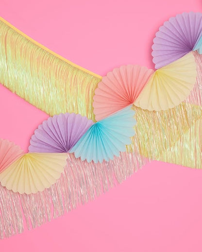 xo, Fetti Yellow Fringe Banner - 5 Ft. | Groovy Bachelorette Party Decorations, Pastel Preppy Birthday Party Decor, Smiley Baby Shower Supplies, Photo Booth Backdrop, HBD