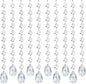 10 PCS Crystal Garland Strands, 33ft Hanging Crystal Strings for Window Curtains Doorway Decorations, Acrylic Clear Teardrop Crystal Ornaments for Christmas Tree, Wedding Party Home Chandelier Decor