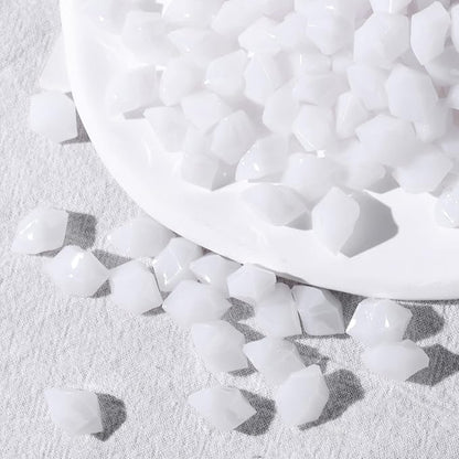 DomeStar 150PCS Fake Ice, White Acrylic Fake Diamonds Vase Filler Plastic Gems Crushed Ice Rocks for Home Table Decorations
