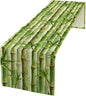 Bamboo Table Runner,Green Plant Print Table Runner for Kitchen Dining Table Home Party Decoration 13x36 Inch
