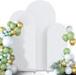 Spandex Anti Wrinkle Arch Backdrop Cover - High Elastic Fitted Arch Stand Cover Set of 3, White Round Top Chiara Backdrop for Wedding Birthday Party Garden Decor 6Ft, 6.6Ft, 7.2Ft