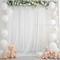 10ft X 10ft White Tulle Backdrop Curtain for Parites, Sheer Backdrop Curtains Fabric Drapes for Wedding Ceremony Arch Party Stage Decorations