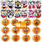 48Packs Pumpkin Decorating Kit, Make Your Own Small Pumpkin face Stickers, Halloween Pumpkin Decorating Stickers for Kids Halloween Party Favors
