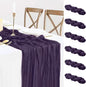 6 Pack Plum Purple Cheesecloth Table Runner 35x120 Inch Boho Gauze Table Runner Rustic Cheese Cloth Long Romantic Table Runners for Wedding Bridal Shower Birthday Party Table Decor