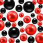 300Pcs Pearl Vase Filler, Red Black No Hole Faux Pearl Beads for Centerpieces Vases, Candle Centerpieces, Wedding Birthday Party Home Decor 8/10/14/20mm