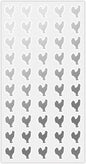 Silver Chicken Meal Stickers (50) - Waterproof Wedding Place Card Indicators