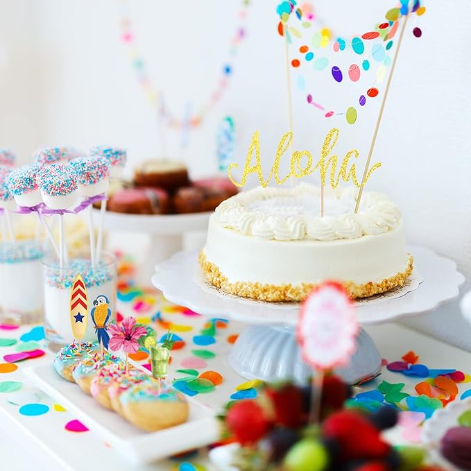 54 Pcs Cupcake Toppers and Cake Decorations for Celebrating Birthday, Anniversary, or Party Supplies