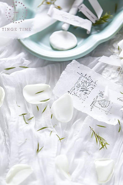 TINGE TIME Silk Rose Petals Flower Petals for Wedding Flower Girl Basket Aisle Scatter Dinner Table Centerpieces Party Confetti Bridal Shower Romantic Night Decoration (Ivory)