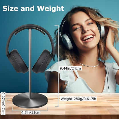 Headphone for Desk Hanger Holder Organizer Keeper Racks Storage Mount Gaming Headset Stand Premium Functional Craftmanship Headset Stand (Metal)