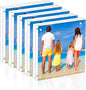 Meetu Acrylic 4x4 Picture Frame Clear Two Sided Desk Photo Frame Magnetic Frame Inner Size 3x3 with Gift Pack for Display Family Pictures Baby Photos Friends Pictures or Pet Dog Picture（5 Pack）
